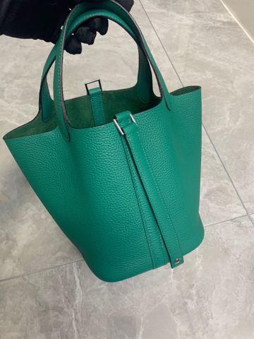 Túi xách nữ Hermes* Picotin size 18cm da bò togo siêu mềm đẹp chuẩn nét VIP 1:1