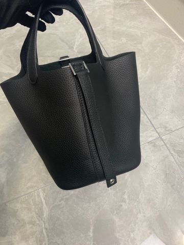 Túi xách nữ Hermes* Picotin size 18cm da bò togo siêu mềm đẹp chuẩn nét VIP 1:1