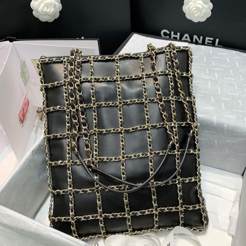 Túi xách nữ chanel* SIÊU CẤP da bò xích vàng luồn da đẹp sang 31x36cm