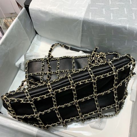 Túi xách nữ chanel* SIÊU CẤP da bò xích vàng luồn da đẹp sang 31x36cm