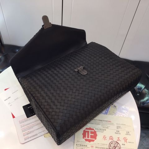 Túi nam BOTTEGA* VENETA* đựng laptop size 38cm da bò đan mềm đẹp SIÊU CẤP