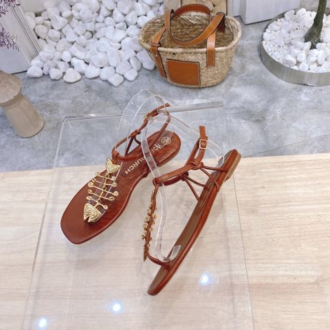 Sandal nữ Tory* Burch* sỏ ngón quai nẹp xương cá vàng đẹp độc SIÊU CẤP