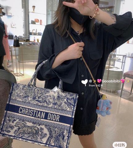 Túi xách nữ Dior* book tote hoạ tiết chất vải có nhiều hoạ tiết mới đẹp sang VIP 1:1