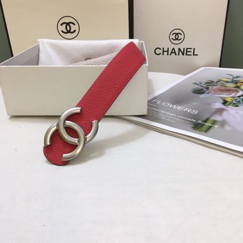 Belt nữ chanel* bản 3cm dây da bò mềm dùng 2 mặt 2 màu