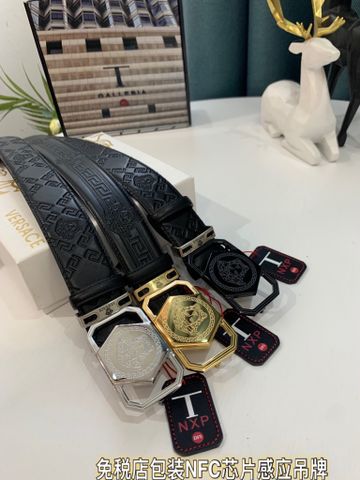 Belt nam VERSACE* dây da dập hoạ tiết nổi