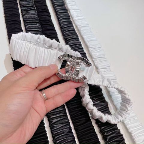 Belt nữ chanel* da bò chun thắt áo váy mặt nạm đá đẹp sang cao cấp