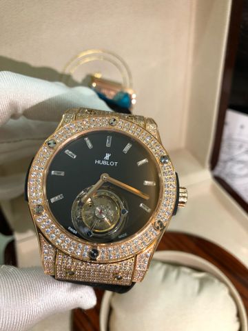 Đồng hồ nam HUBLOT* lộ cơ mặt nạm kim case 42mm dày 12mm VIP 1:1