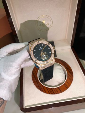 Đồng hồ nam HUBLOT* lộ cơ mặt nạm kim case 42mm dày 12mm VIP 1:1