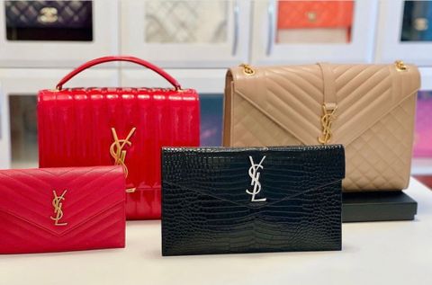 Túi xách nữ YSL* size 31cm da hạt khoá vàng đẹp sang SIÊU CẤP