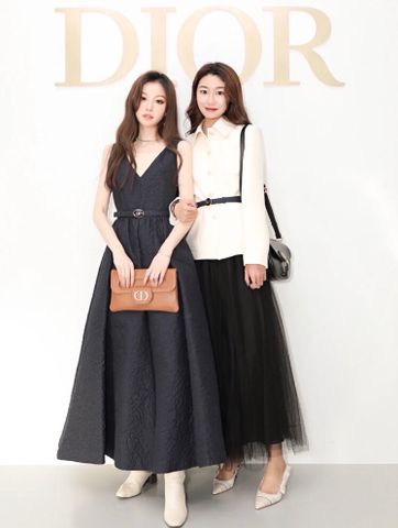 Clutch Dior* double nữ kèm xích vàng đeo dài da bò