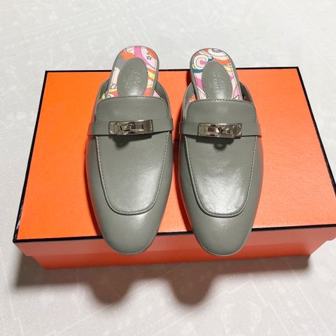 Sục nữ Hermes* da bò lỳ mềm đế hoạ tiết khoá bạc đẹp sang SIÊU CẤP