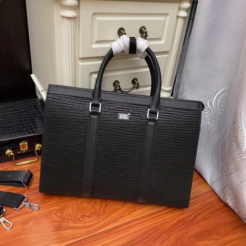 Túi nam Mont* Blanc* đựng laptop da vân size 38cm chất mềm đẹp lịch lãm cao cấp