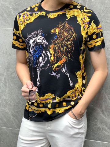 Áo phông nam VERSACE* hoa văn vàng đẹp sang