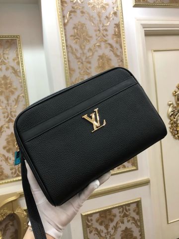 Clutch LV* da bò mềm khoá vàng đẹp sang lịch lãm cao cấp