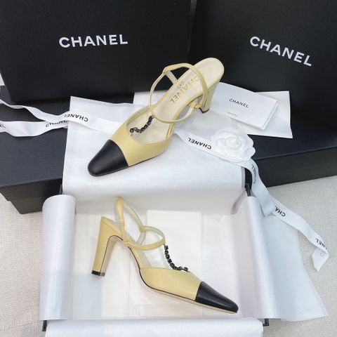 Giày cao gót chanel* da bò cao 8cm đẹp sang SIÊU CẤP