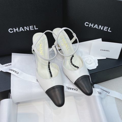 Giày cao gót chanel* da bò cao 8cm đẹp sang SIÊU CẤP