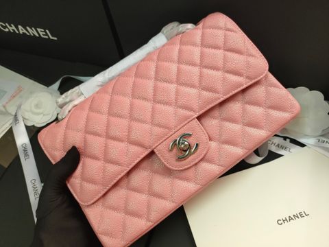 Túi xách nữ chanel* classic 25,5c da hạt khoá vàng và bạc màu đẹp cao cấp