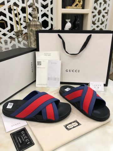 Dép nam GUCCI* quai cao su sọc xanh đỏ đẹp