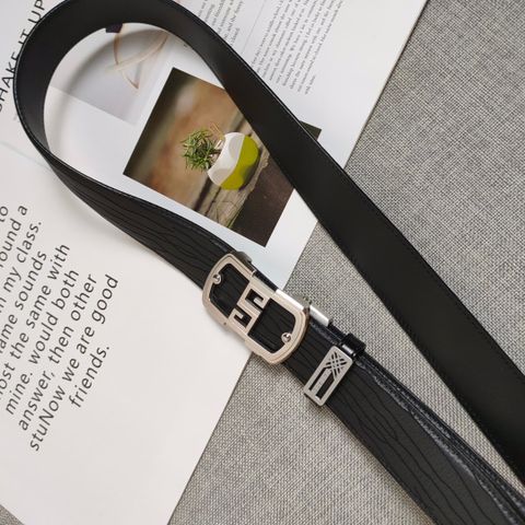 Belt nam GUCCI* bản 3,4cm dây da bò vân cá sấu đẹp mềm khoá chốt bấm