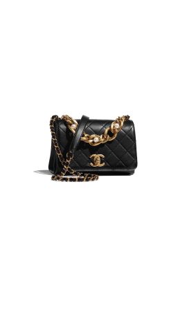 Túi xách nữ chanel* SIÊU CẤP 18cm xích vàng phối ngọc