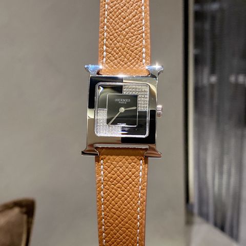 Đồng hồ nữ Hermes* mặt chữ H case 26mm nạm kim dây da