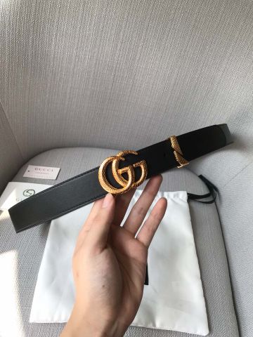 Belt nam nữ GUCCI* dây da bò lỳ mặt vàng