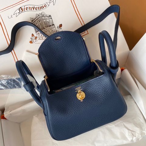 Túi xách nữ Hermes* lindy mini size 19cm da bò togo nhập khẩu VIP 1:1