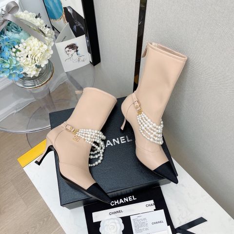 Boot chanel* cổ lỡ cao 7,5cm quai ngọc đẹp sang 35-40 SIÊU CẤP