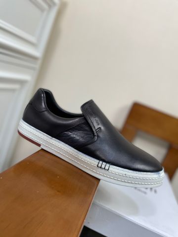 Giày slip on nam Berlutti* da bò lỳ mềm dập chữ có nhiều màu đẹp SIÊU CẤP