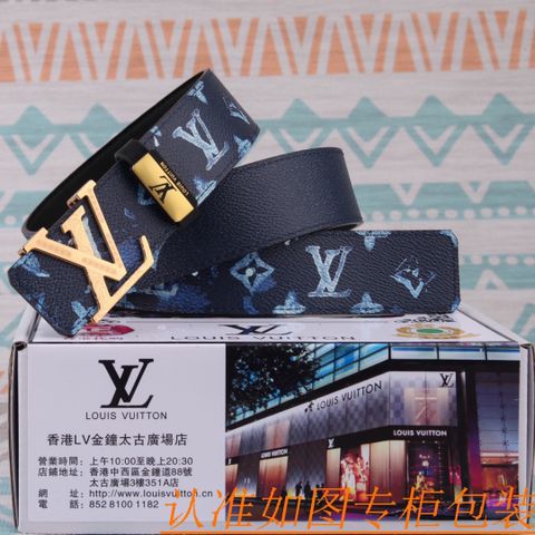 Belt nam LV* bản 3,8cm dây hoạ tiết Monogram màu đẹp