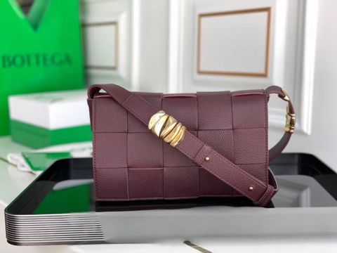 Túi xách nữ BOTTEGA* VENETA* da bò đan quai nẹp vàng đẹp sang SIÊU CẤP