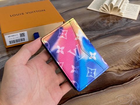 Ví LV* nam nữ Virgil* Abloh* Pochette Voyage size nhỏ đựng thẻ hoạ tiết Monogram