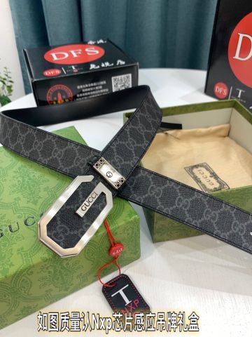 Belt nam GUCCI* hoạ tiết logo bản 3,8cm