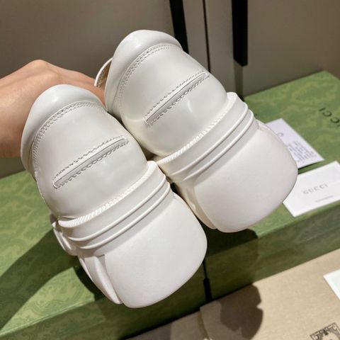 Giày gucci nữ da bóng đế cao 7cm khoá vàng đẹp sang SIÊU CẤP