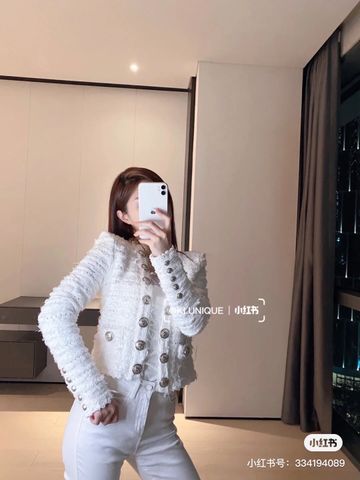 Áo khoác nữ BALMAIN* khuy vàng đẹp sang SIÊU CẤP