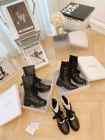 Boot Dior* cổ lỡ buộc dây pha chun len kiểu đẹp độc đáo SIÊU CẤP