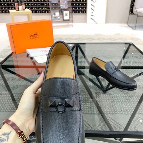 Giày âu lười Hermes* khoá đen da bò VIP 1:1