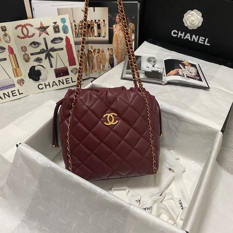 Túi xách nữ chanel* SIÊU CẤP 21cm da cừu xích vàng