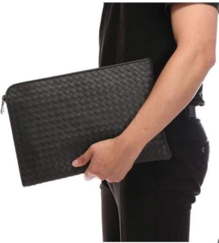 Clutch Bottega* Veneta* da bò đan đẹp lịch lãm SIÊU CẤP