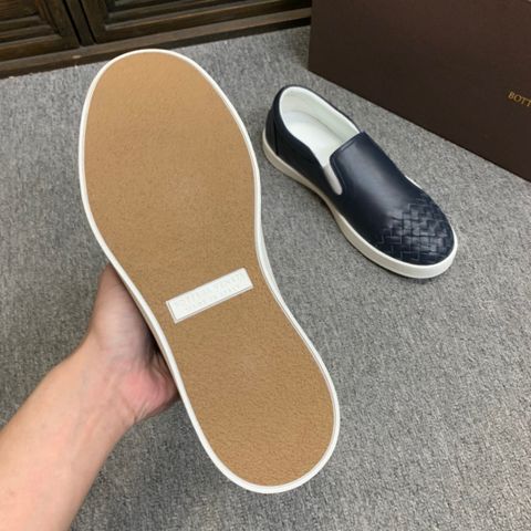 Giày slip on nam BOTTEGA* VENETA* da bò lỳ mũi phối da đan đẹp SIÊU CẤP