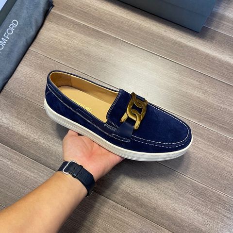 Giày slip on nam tom* ford* da lộn xích vàng đẹp SIÊU CẤP