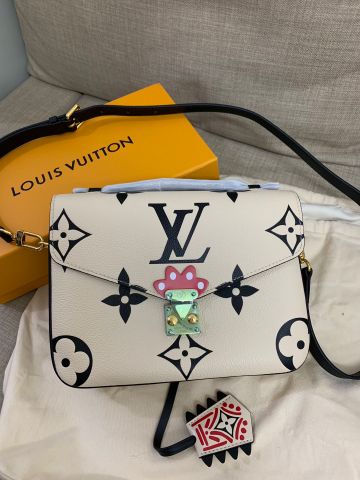 Túi xách nữ LV* pochette metis SIÊU CẤP da bò hoạ tiết Monogram