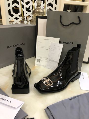 Boot nam Balenciaga* cổ lỡ da bóng mờ