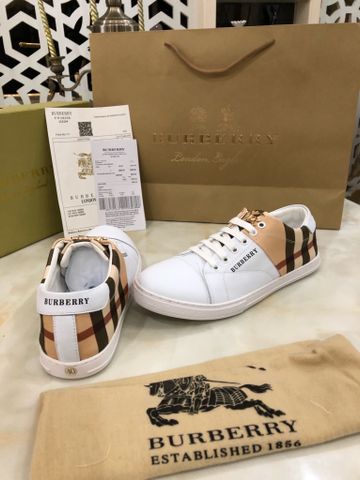 Giày nam buộc dây BURBERRY* da bò phối kẻ