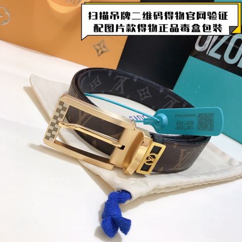 Belt nam LV* dây hoạ tiết dùng 2 mặt