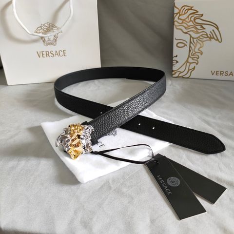 Belt nữ VERSACE* bản 3cm dây da bò mặt logo đẹp sang