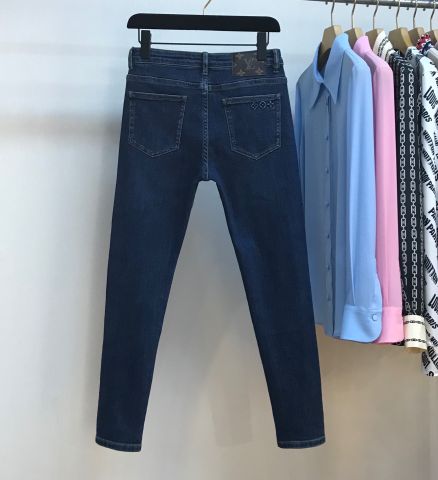Quần jeans nữ LV* in hoạ tiết karo đẹp SIÊU CẤP size 36-42