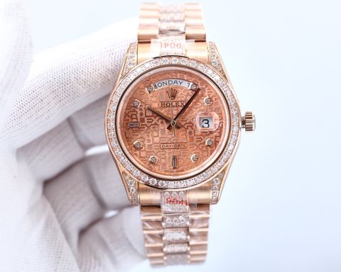 Đồng hồ nam rolex* dây kim loại case 41mm