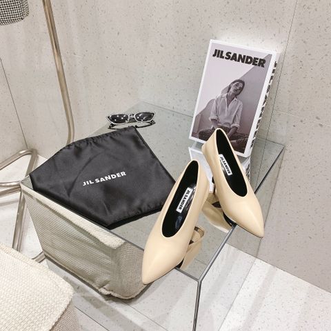 Giày cao gót JIL SANDER* da bò lỳ SIÊU CẤP