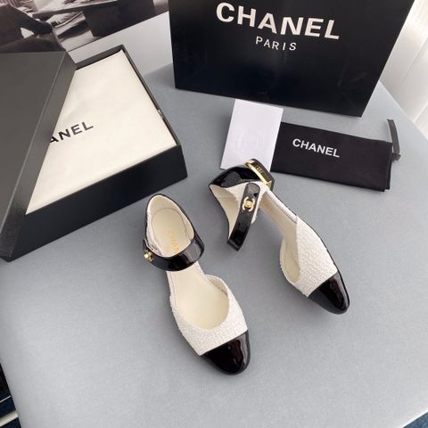 Giày bệt chanel* dạ quai và mũi phối da bóng đẹp sang SIÊU CẤP